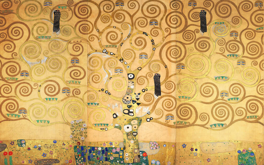 картина-постер Дерево жизни (фриз Стокле, Stockletfries) - Густав Климт (Gustav Klimt)