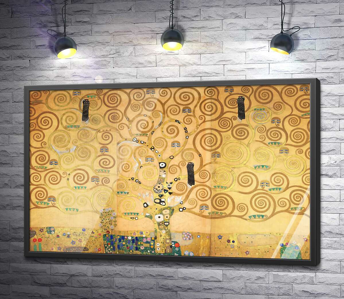 постер Дерево життя (фріз Стокле, Stockletfries) - Густав Клімт (Gustav Klimt)
