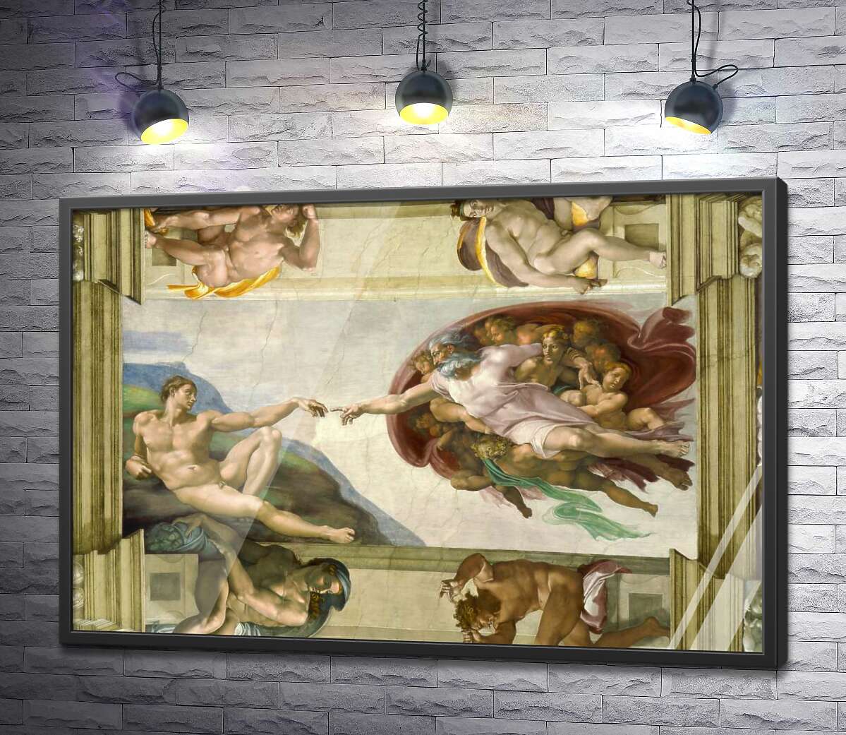 постер Создание Адама (La creazione di Adamo) - Микеланджело Буонарроти (Michelangelo Buonarroti)
