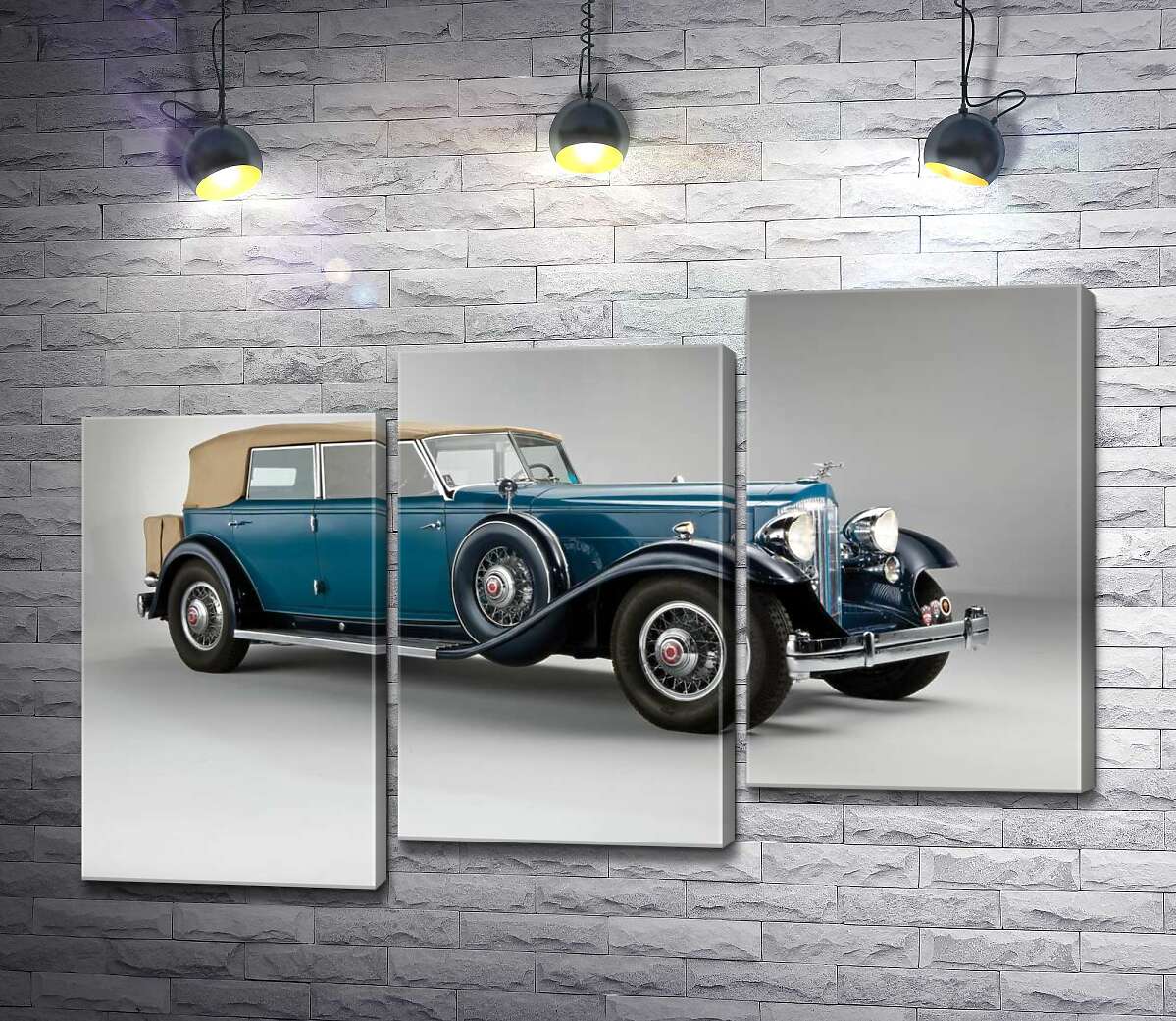 модульна картина Синій автомобіль з відкидним верхом 1932 Packard Twin Six (Модуль №14)