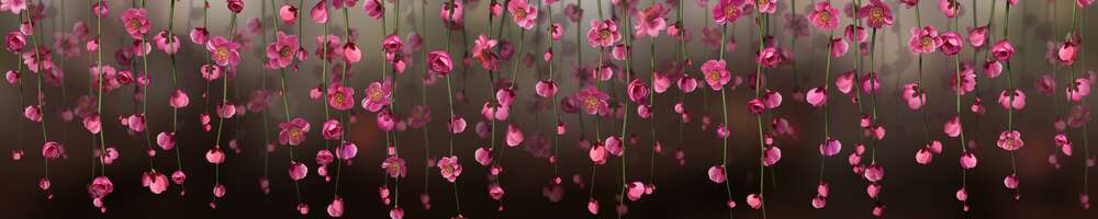 картина-постер Гірлянда з легких рожевих квітів