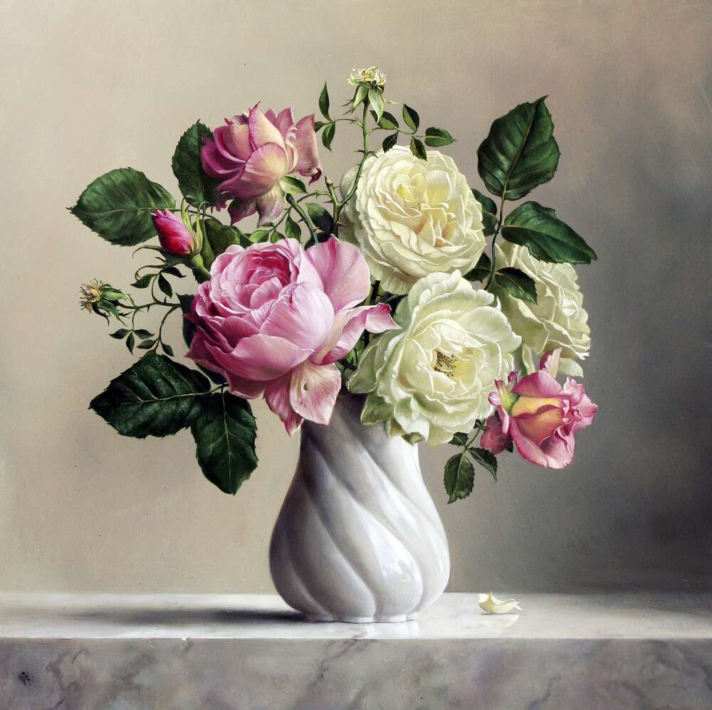 картина-постер Троянди у вазі - Пітер Вагеманс (Pieter Wagemans)