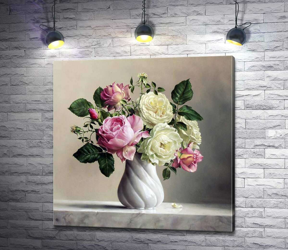 картина Розы в вазе - Питер Вагеманс (Pieter Wagemans)
