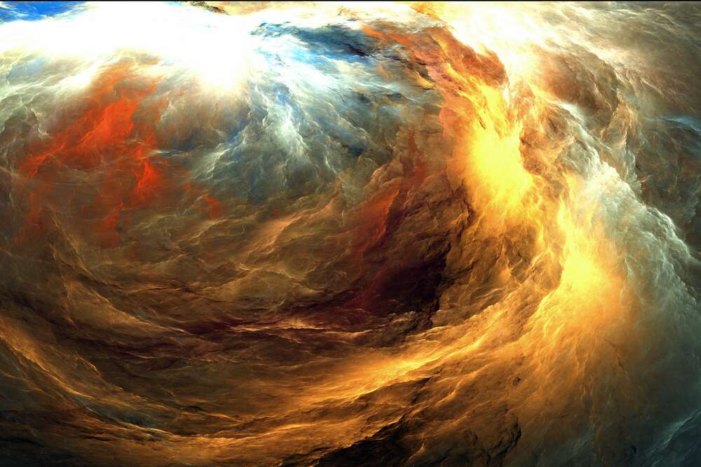 картина-постер Вспышки молнии в скоплениях грозовых облаков