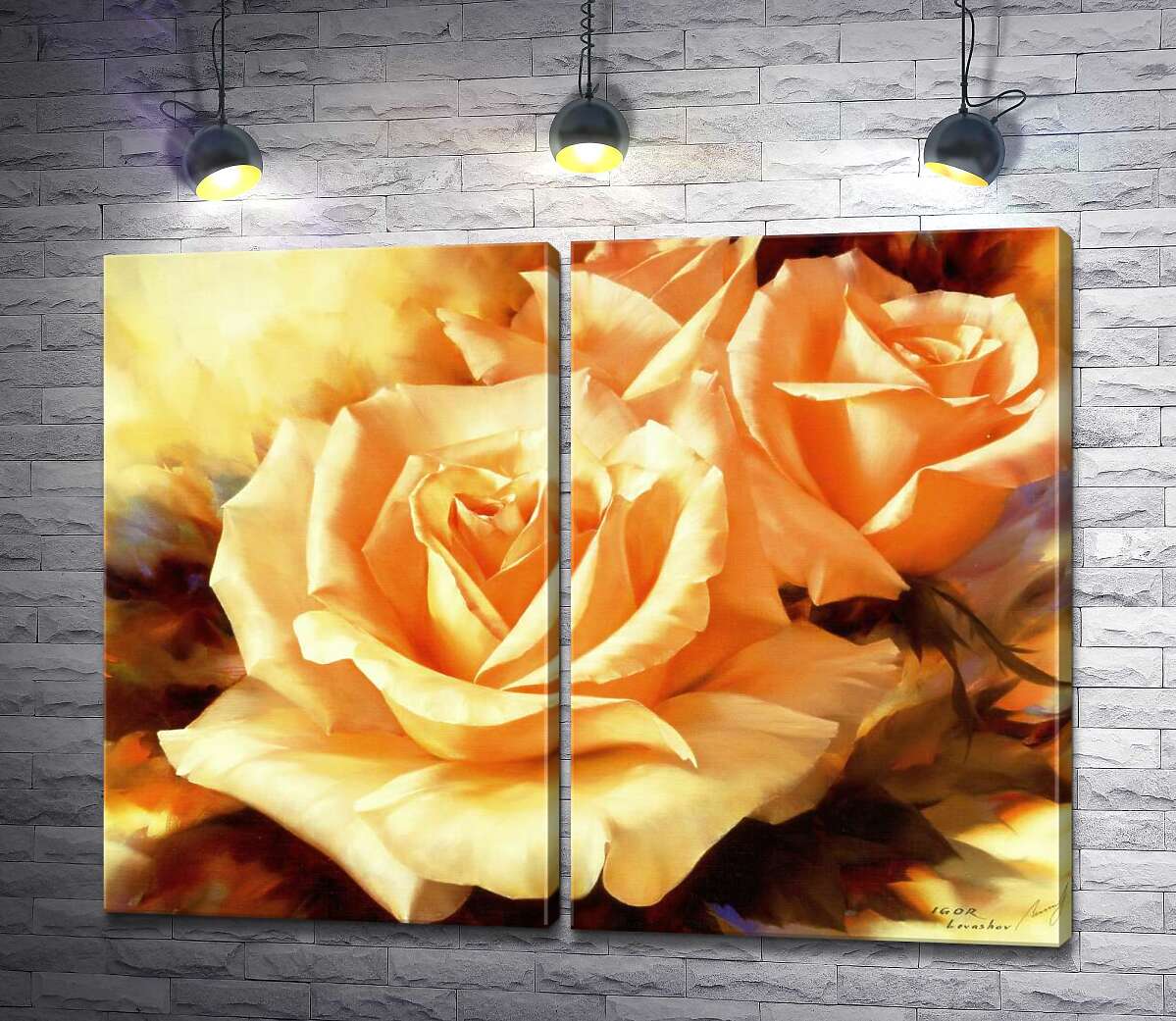 модульная картина Желтые розы - Игорь Левашов (Igor Levashov)