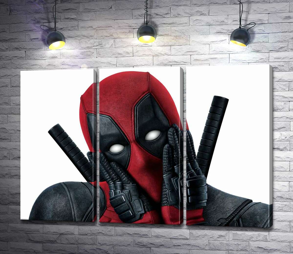 модульна картина Портрет Дедпула (Deadpool), що мило позує (Модуль №2)