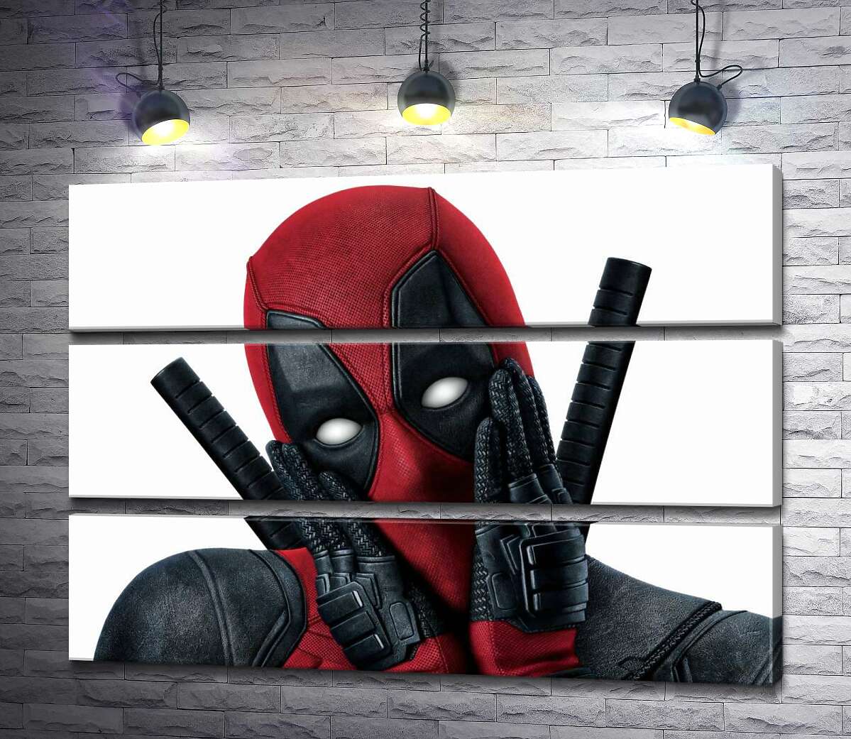 модульная картина Портрет Дэдпула (Deadpool), который мило позирует (Модуль №15)