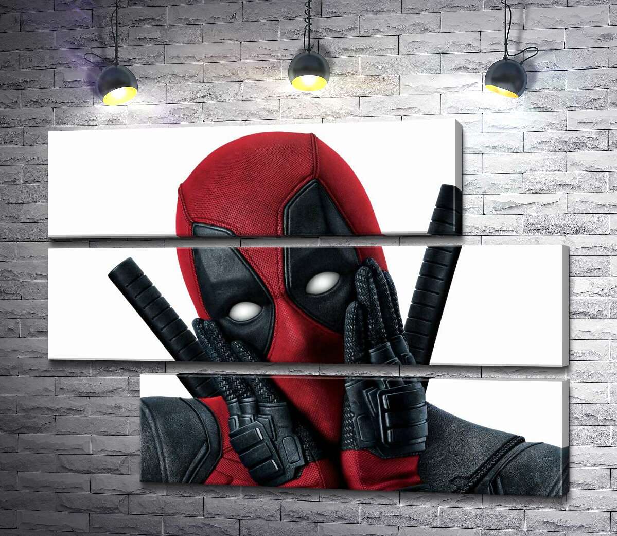 модульна картина Портрет Дедпула (Deadpool), що мило позує (Модуль №16)