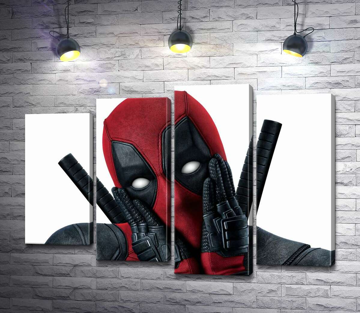 модульна картина Портрет Дедпула (Deadpool), що мило позує (Модуль №3)
