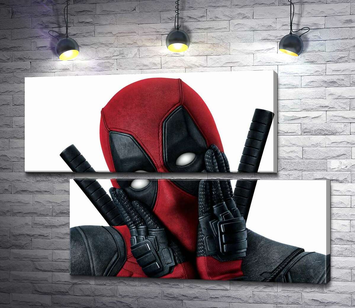 модульная картина Портрет Дэдпула (Deadpool), который мило позирует (Модуль №8)