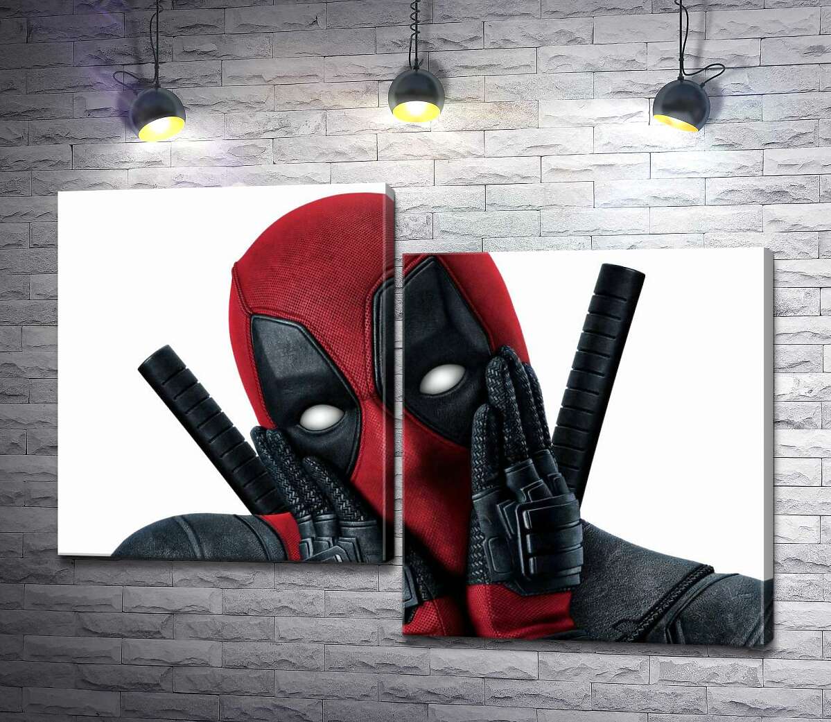 модульная картина Портрет Дэдпула (Deadpool), который мило позирует (Модуль №9)