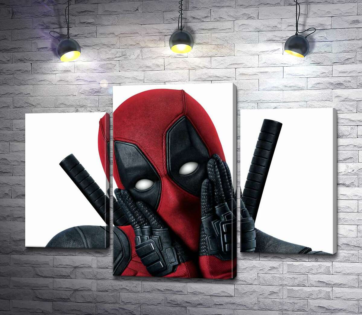 модульная картина Портрет Дэдпула (Deadpool), который мило позирует (Модуль №10)