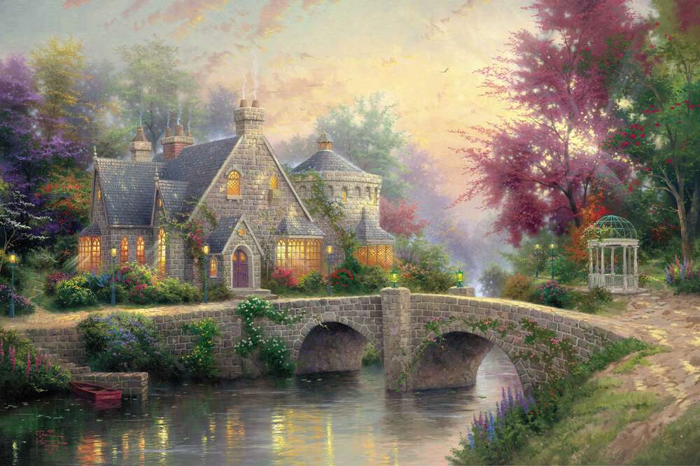 картина-постер Садиба ліхтарів (Lamplight Manor) - Томас Кінкейд (Thomas Kinkade)