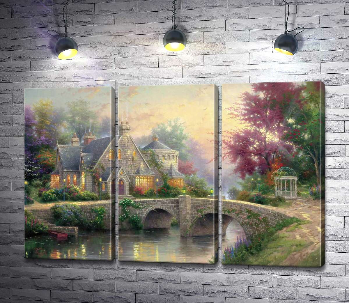 модульна картина Садиба ліхтарів (Модуль №2) (Lamplight Manor) - Томас Кінкейд (Thomas Kinkade)