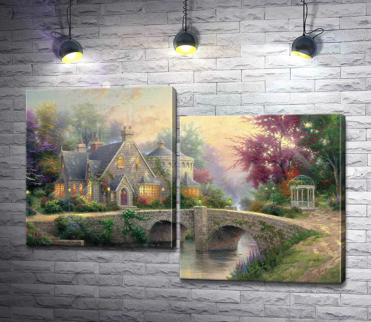 модульна картина Садиба ліхтарів (Модуль №9) (Lamplight Manor) - Томас Кінкейд (Thomas Kinkade)