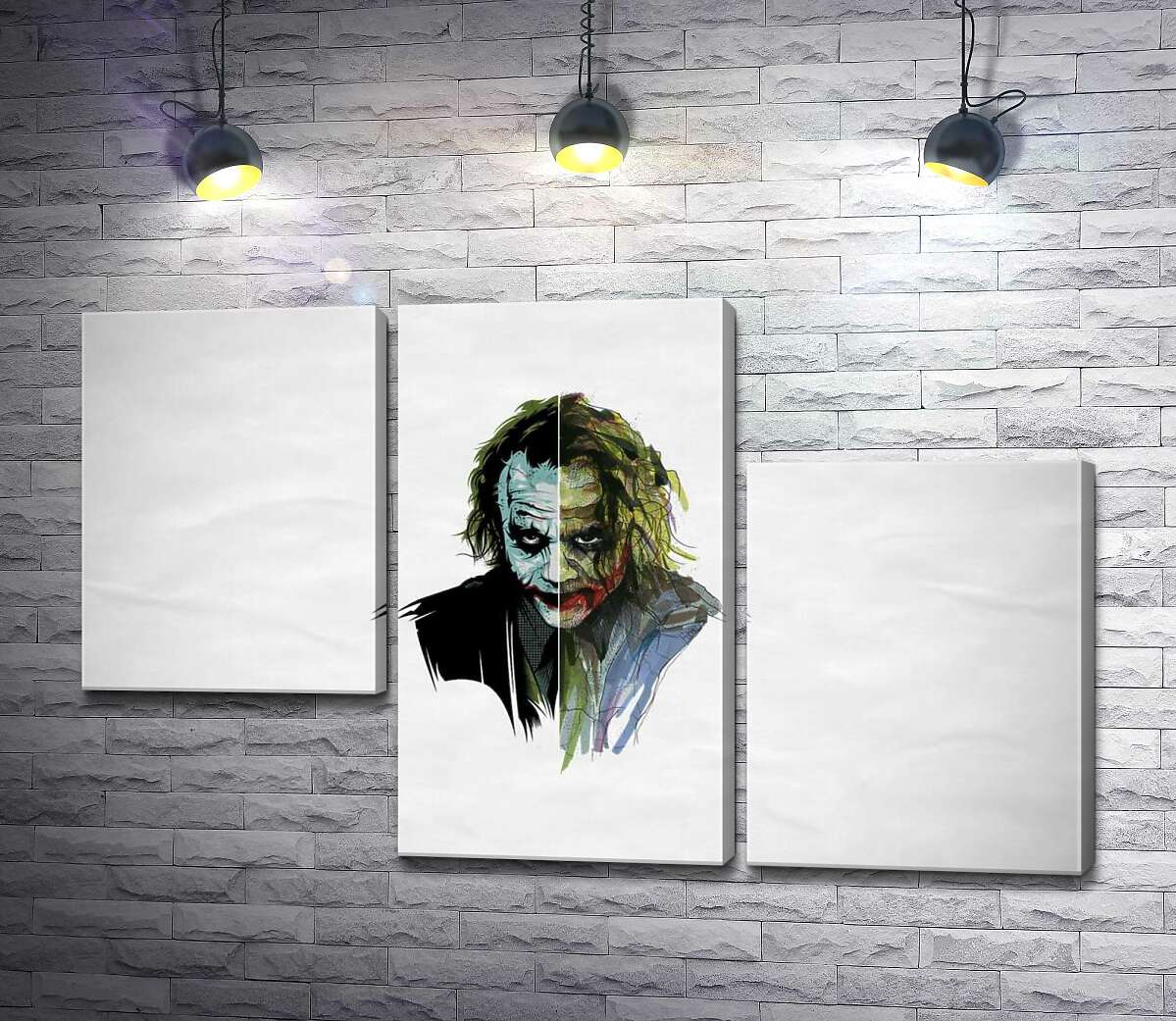 модульна картина Арт-портрет Джокера (Joker) із загрозливим поглядом (Модуль №13)