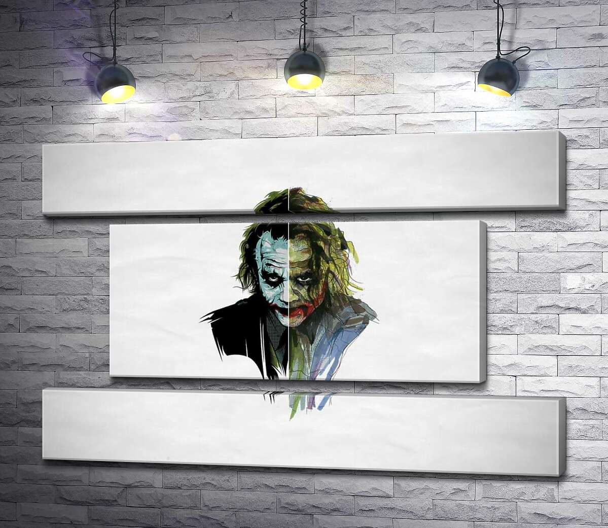 модульна картина Арт-портрет Джокера (Joker) із загрозливим поглядом (Модуль №18)