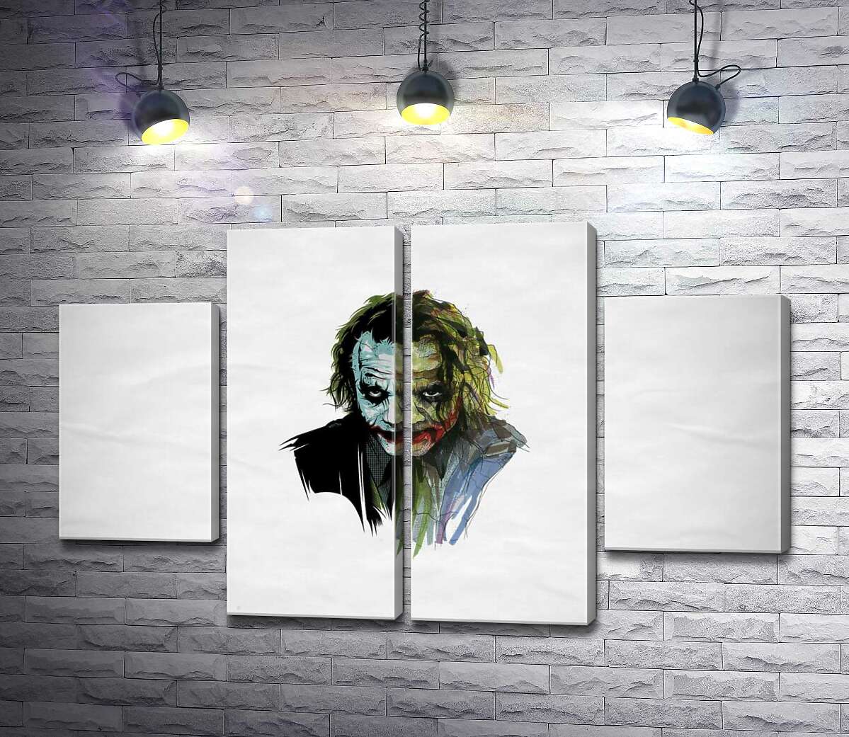модульна картина Арт-портрет Джокера (Joker) із загрозливим поглядом (Модуль №20)