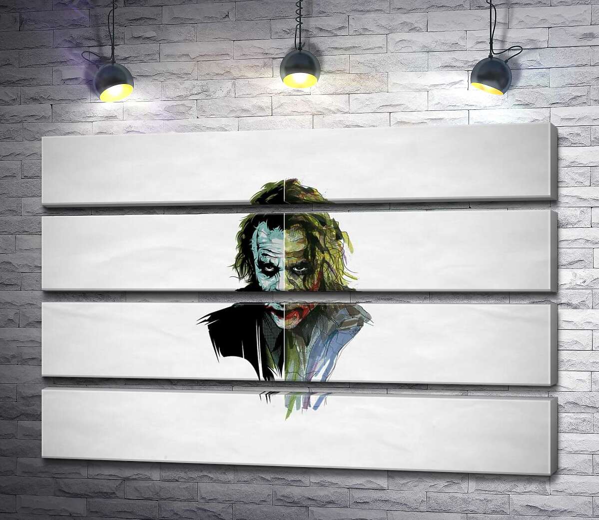 модульна картина Арт-портрет Джокера (Joker) із загрозливим поглядом (Модуль №22)