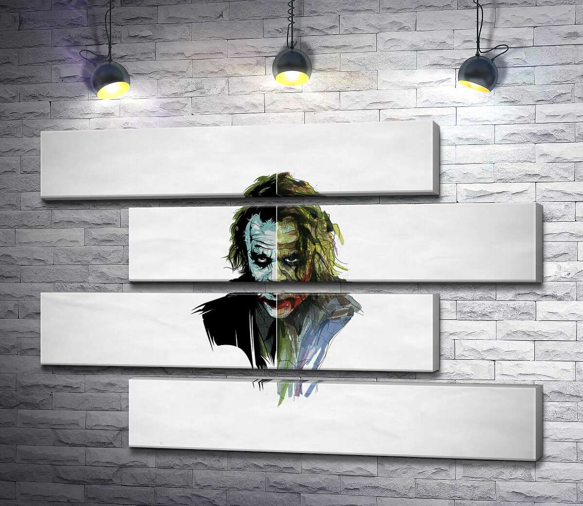 модульна картина Арт-портрет Джокера (Joker) із загрозливим поглядом (Модуль №23)