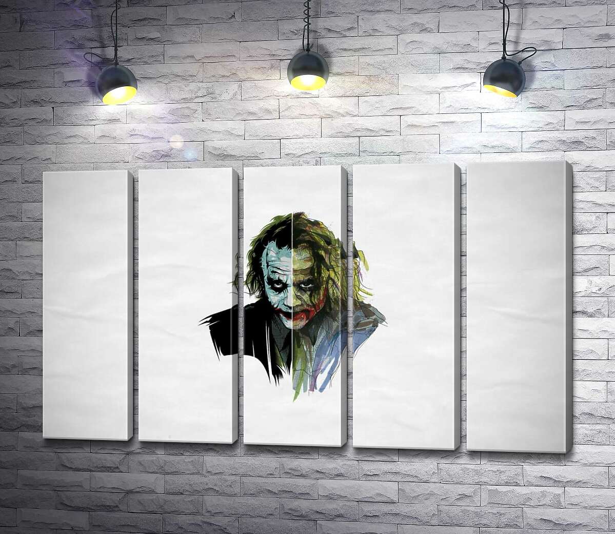 модульна картина Арт-портрет Джокера (Joker) із загрозливим поглядом (Модуль №26)