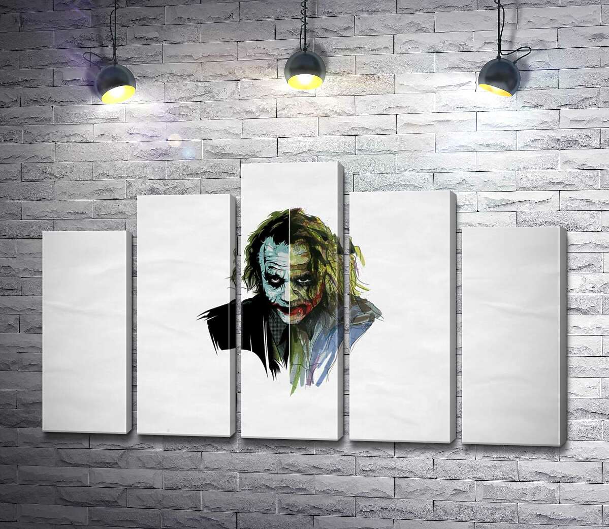модульна картина Арт-портрет Джокера (Joker) із загрозливим поглядом (Модуль №29)