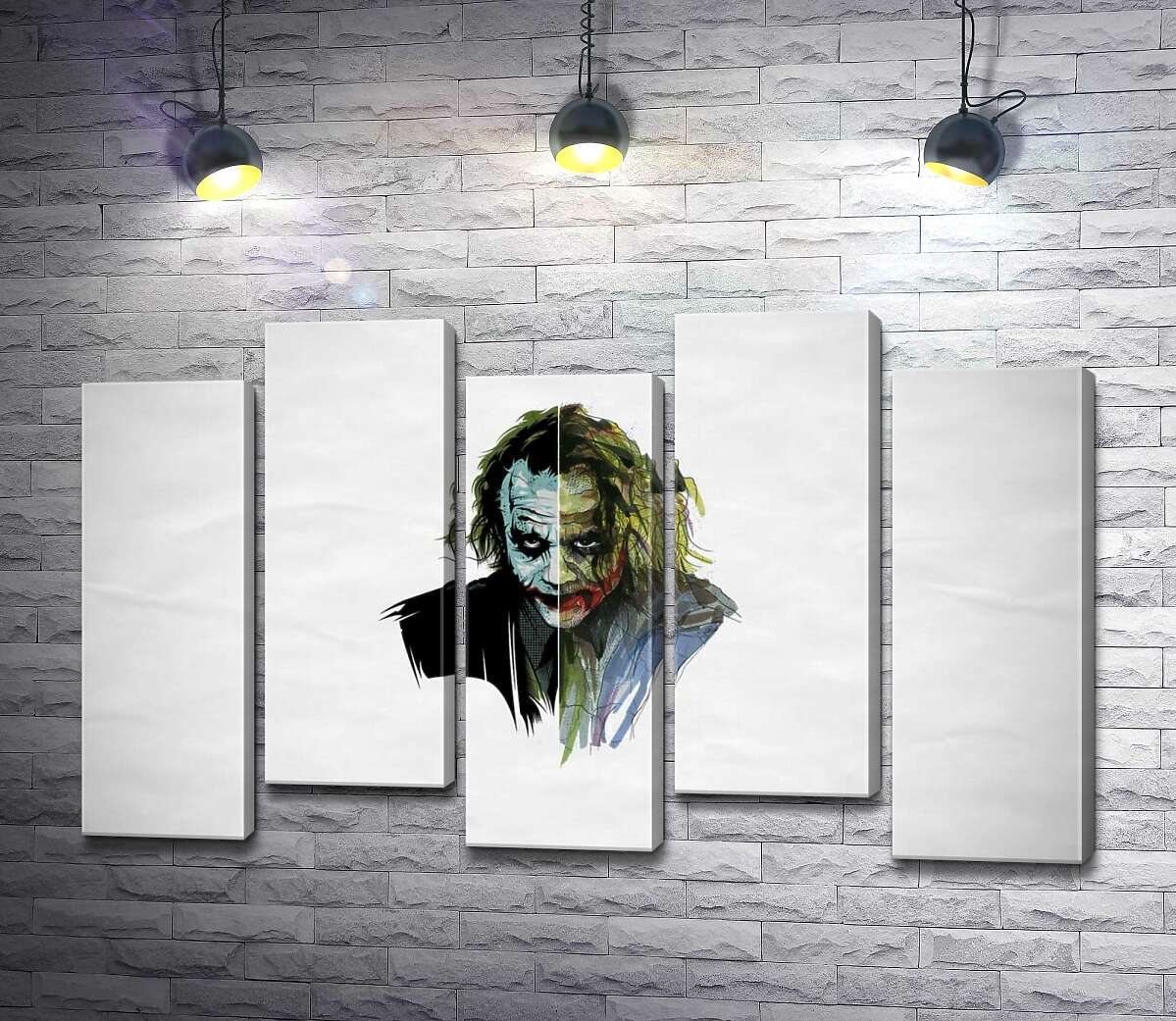модульна картина Арт-портрет Джокера (Joker) із загрозливим поглядом (Модуль №30)