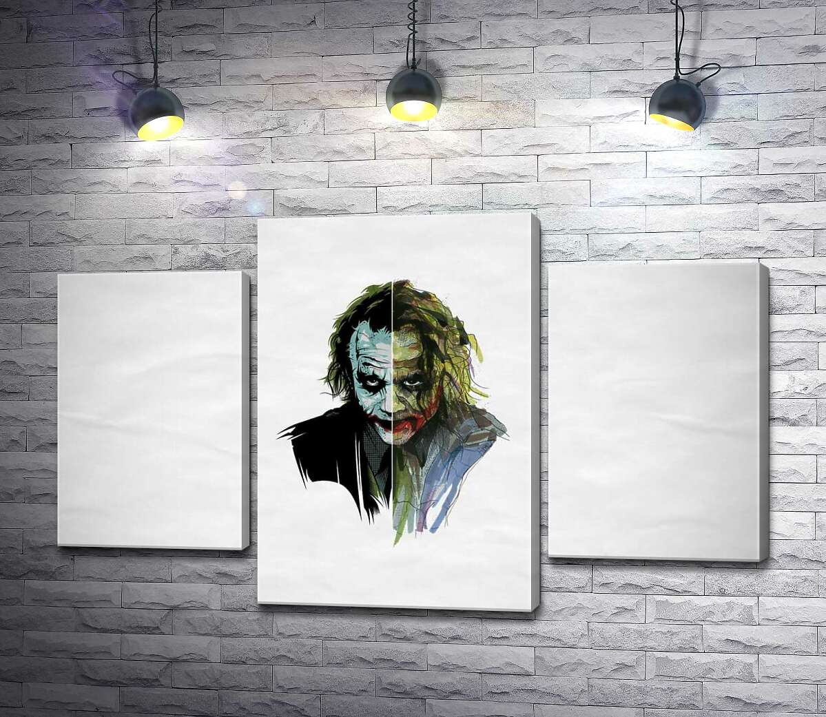 модульна картина Арт-портрет Джокера (Joker) із загрозливим поглядом (Модуль №10)
