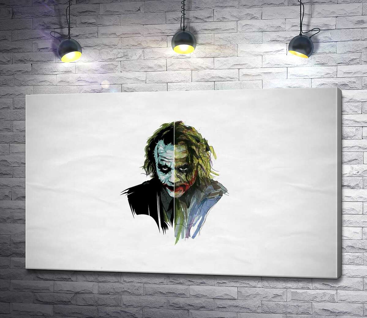 картина Арт-портрет Джокера (Joker) с угрожающим взглядом