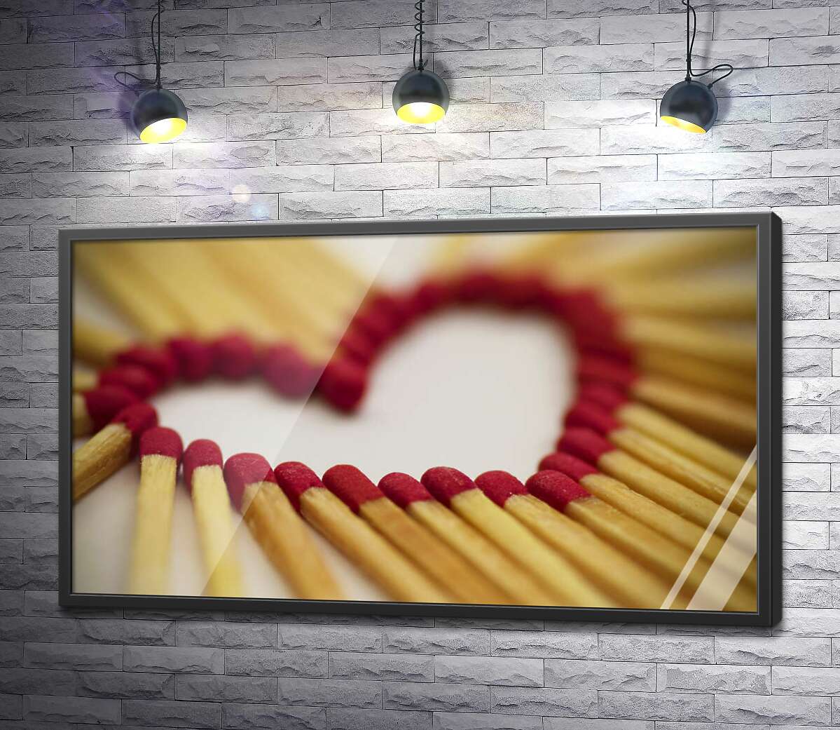 постер Огненная любовь: сердце из спичек