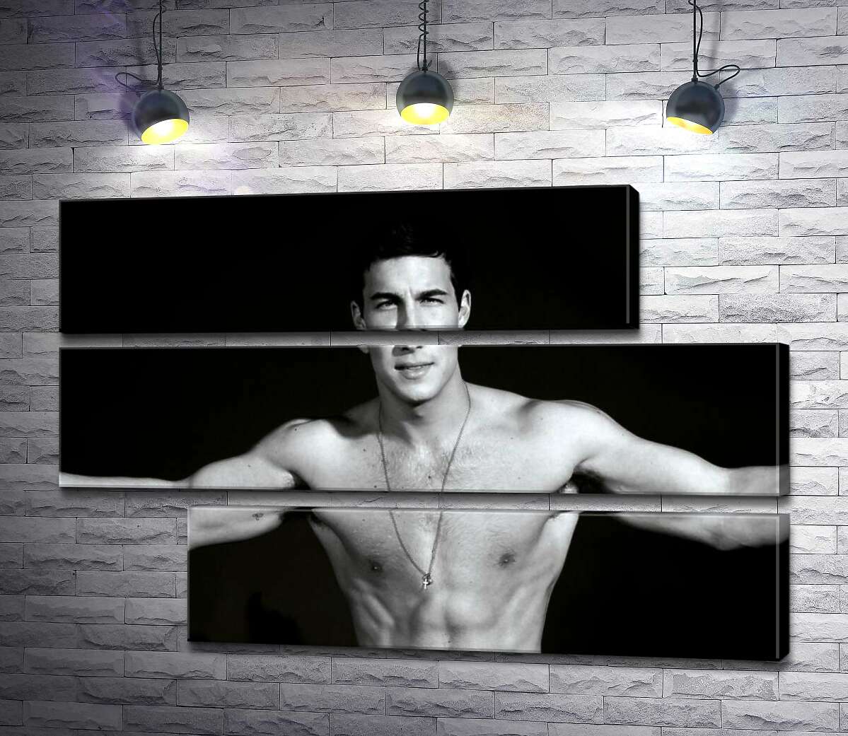 модульна картина Брутальний Маріо Касас (Mario Casas) із оголеним торсом (Модуль №16)