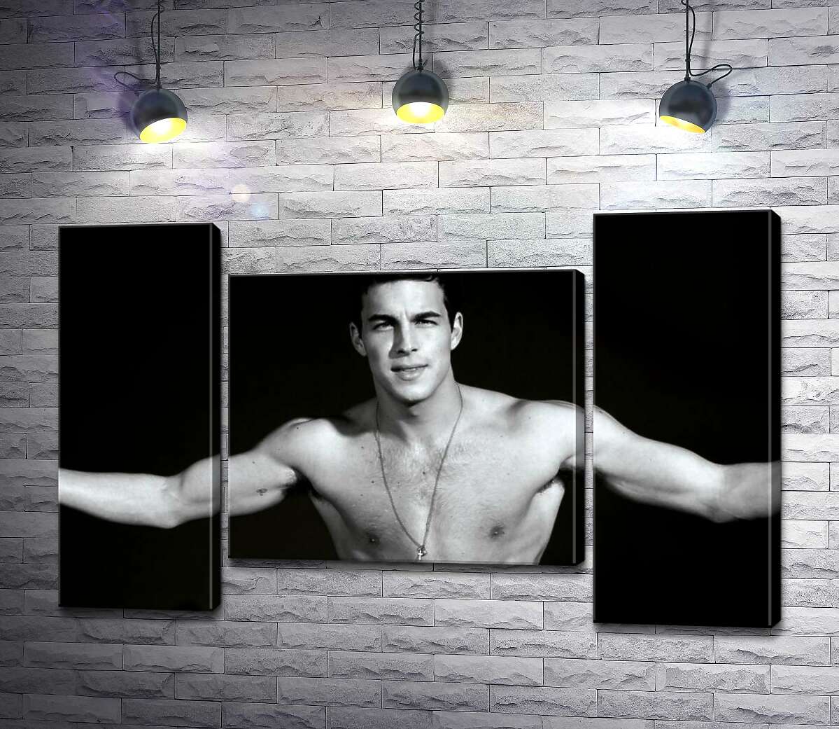 модульна картина Брутальний Маріо Касас (Mario Casas) із оголеним торсом (Модуль №11)