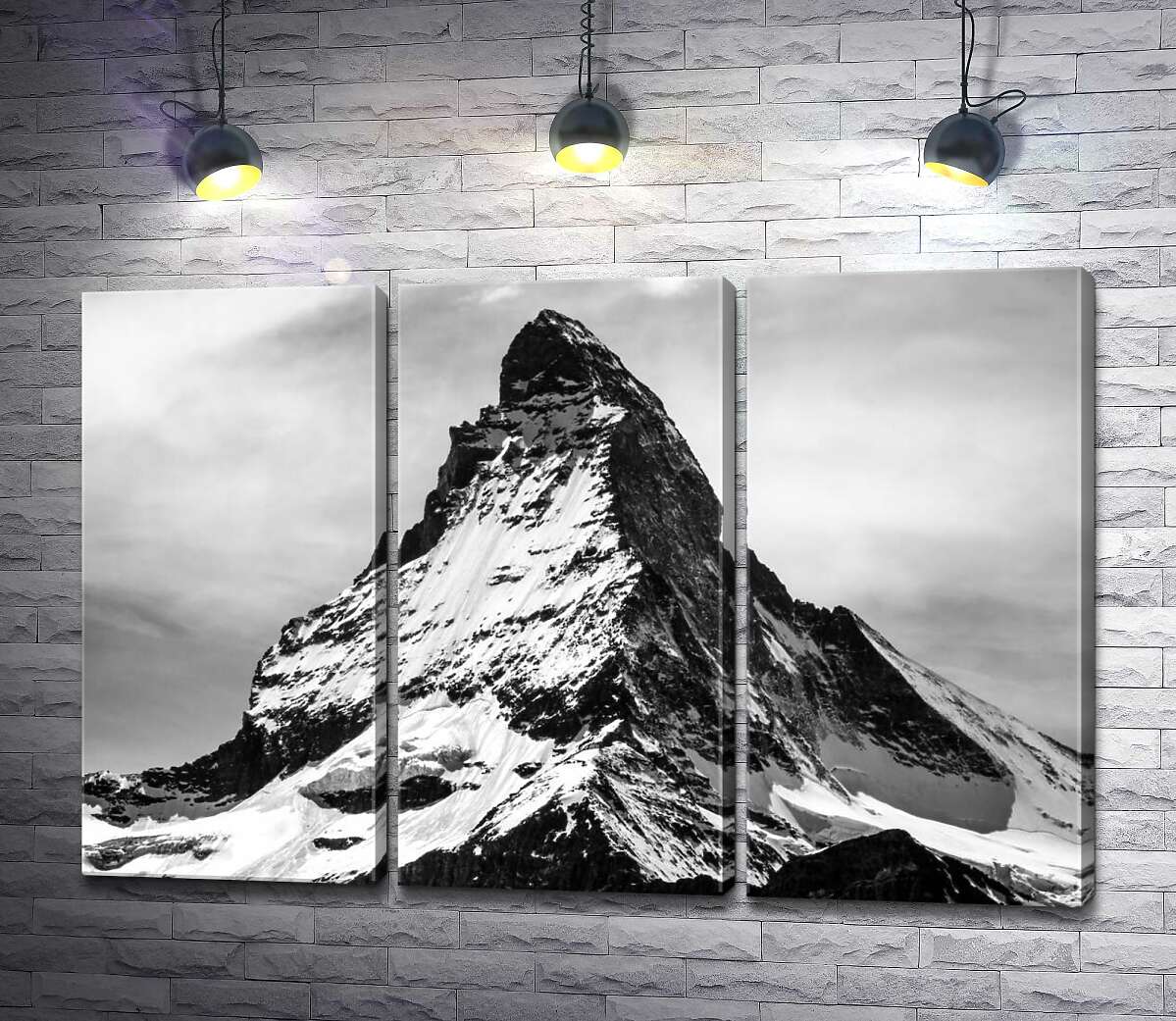 модульная картина Острый заснеженный шпиль горы Маттерхорн (Matterhorn) (Модуль №2)