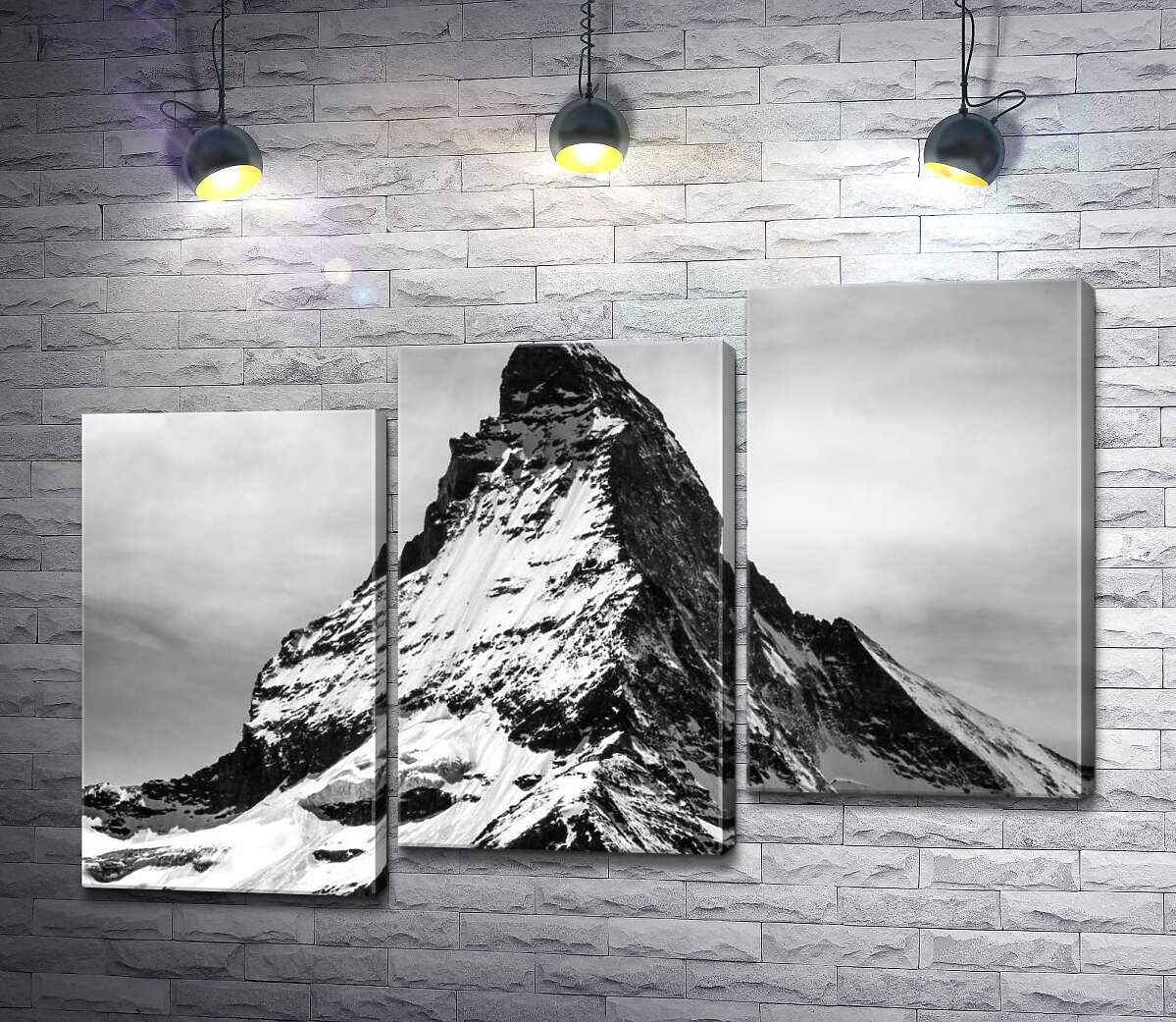 модульна картина Гострий засніжений шпиль гори Матергорн (Matterhorn) (Модуль №14)