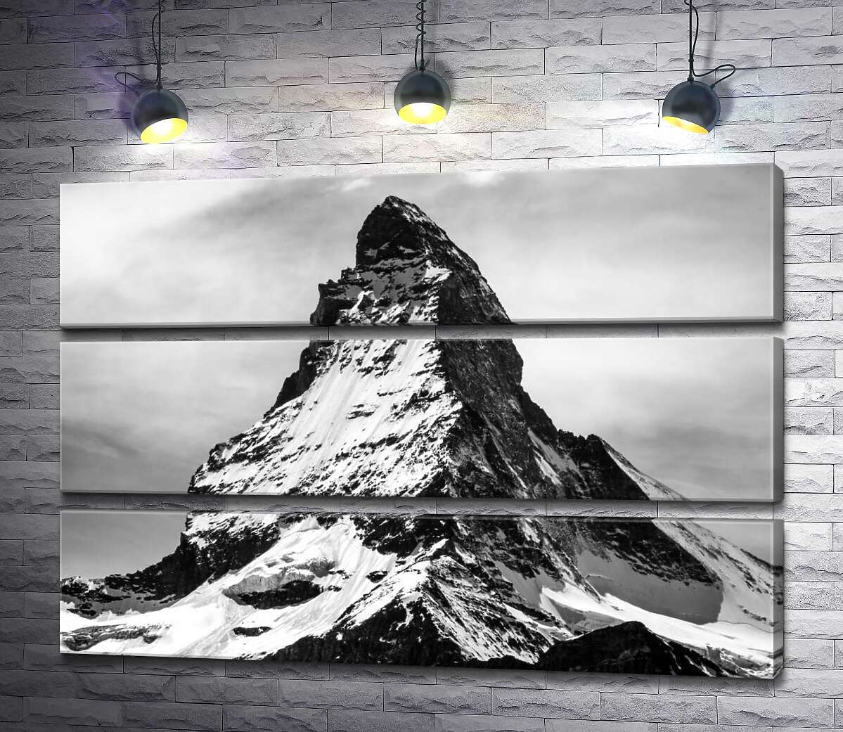 модульна картина Гострий засніжений шпиль гори Матергорн (Matterhorn) (Модуль №15)
