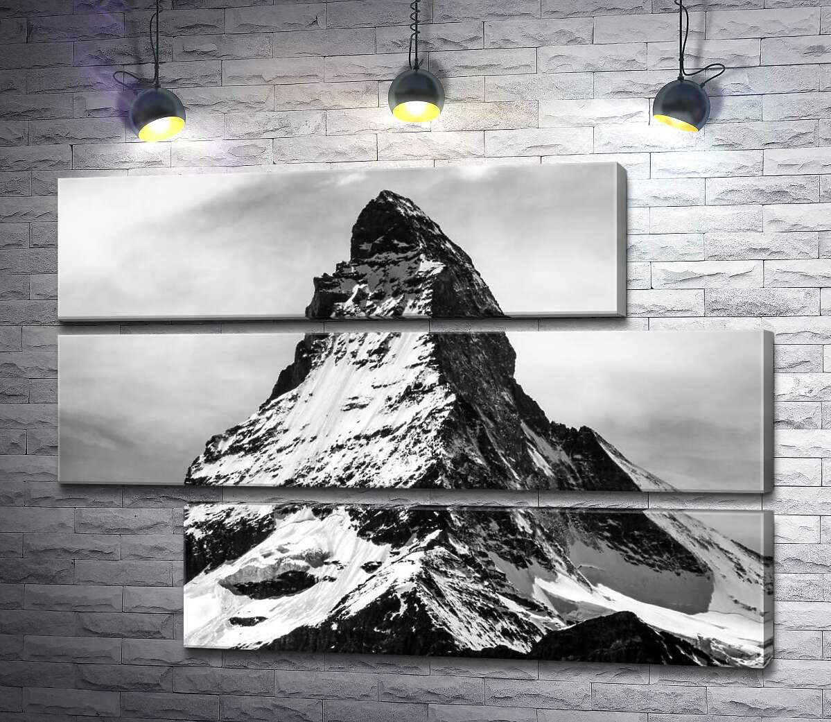 модульна картина Гострий засніжений шпиль гори Матергорн (Matterhorn) (Модуль №16)