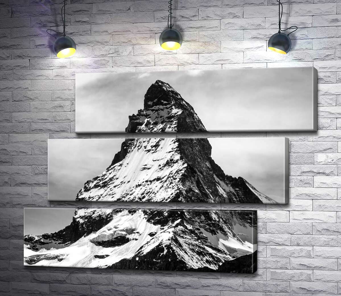 модульная картина Острый заснеженный шпиль горы Маттерхорн (Matterhorn) (Модуль №17)