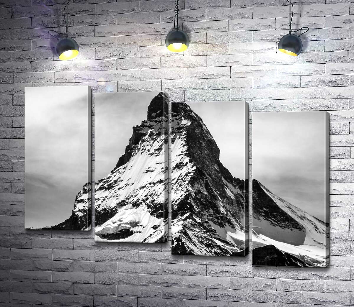 модульна картина Гострий засніжений шпиль гори Матергорн (Matterhorn) (Модуль №19)