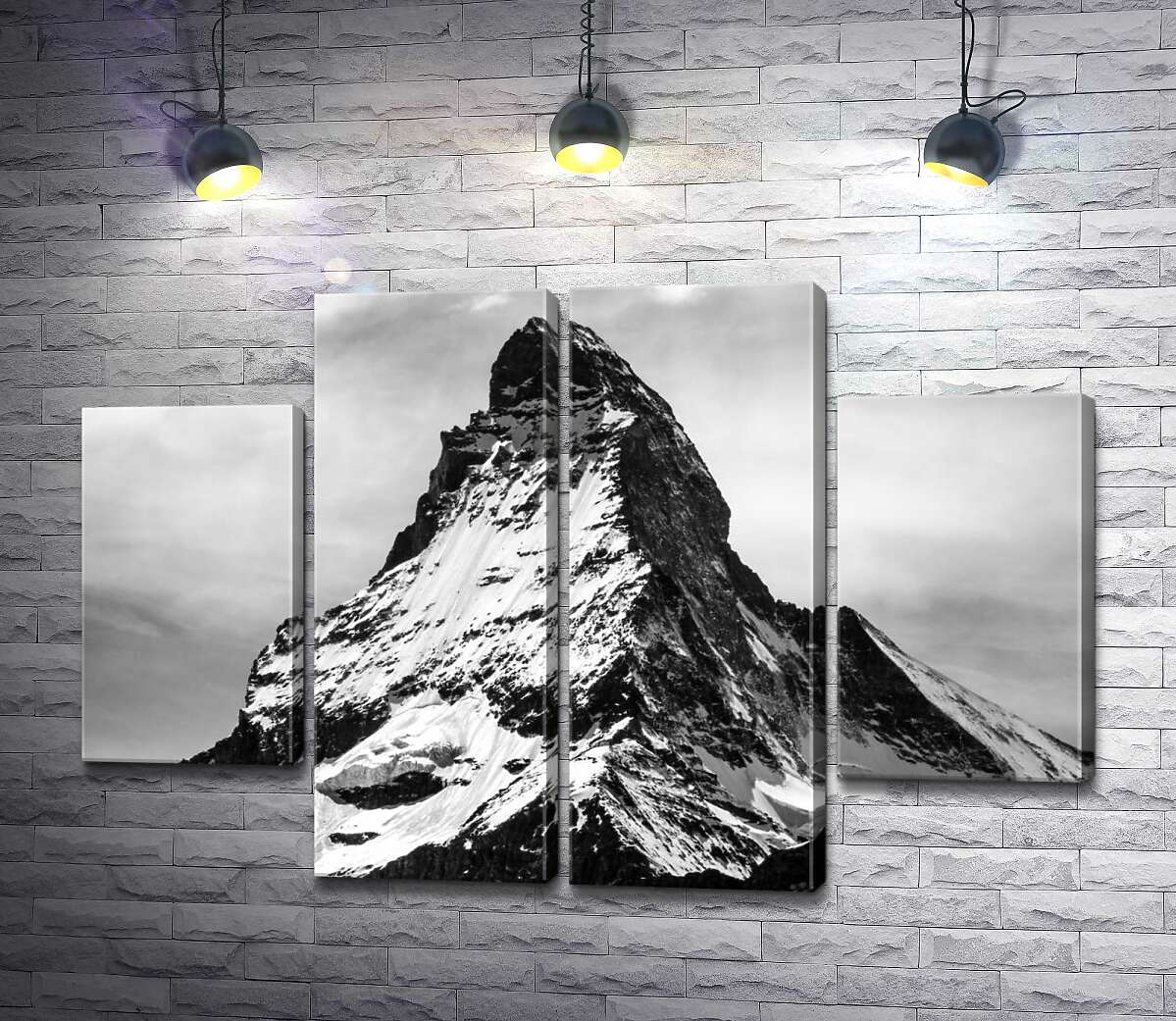 модульна картина Гострий засніжений шпиль гори Матергорн (Matterhorn) (Модуль №20)