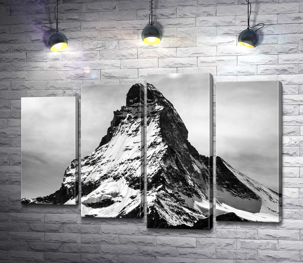 модульная картина Острый заснеженный шпиль горы Маттерхорн (Matterhorn) (Модуль №3)