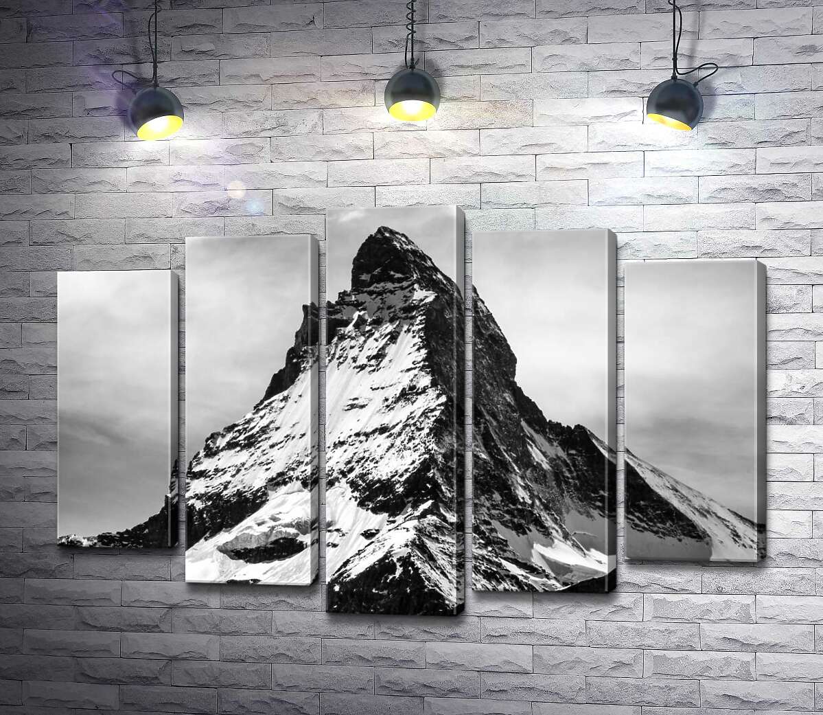 модульная картина Острый заснеженный шпиль горы Маттерхорн (Matterhorn) (Модуль №4)