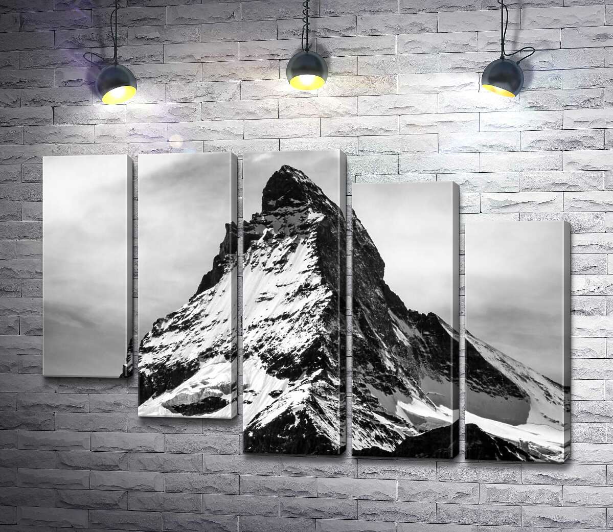 модульная картина Острый заснеженный шпиль горы Маттерхорн (Matterhorn) (Модуль №28)
