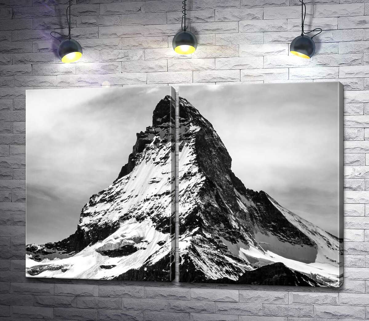 модульная картина Острый заснеженный шпиль горы Маттерхорн (Matterhorn)