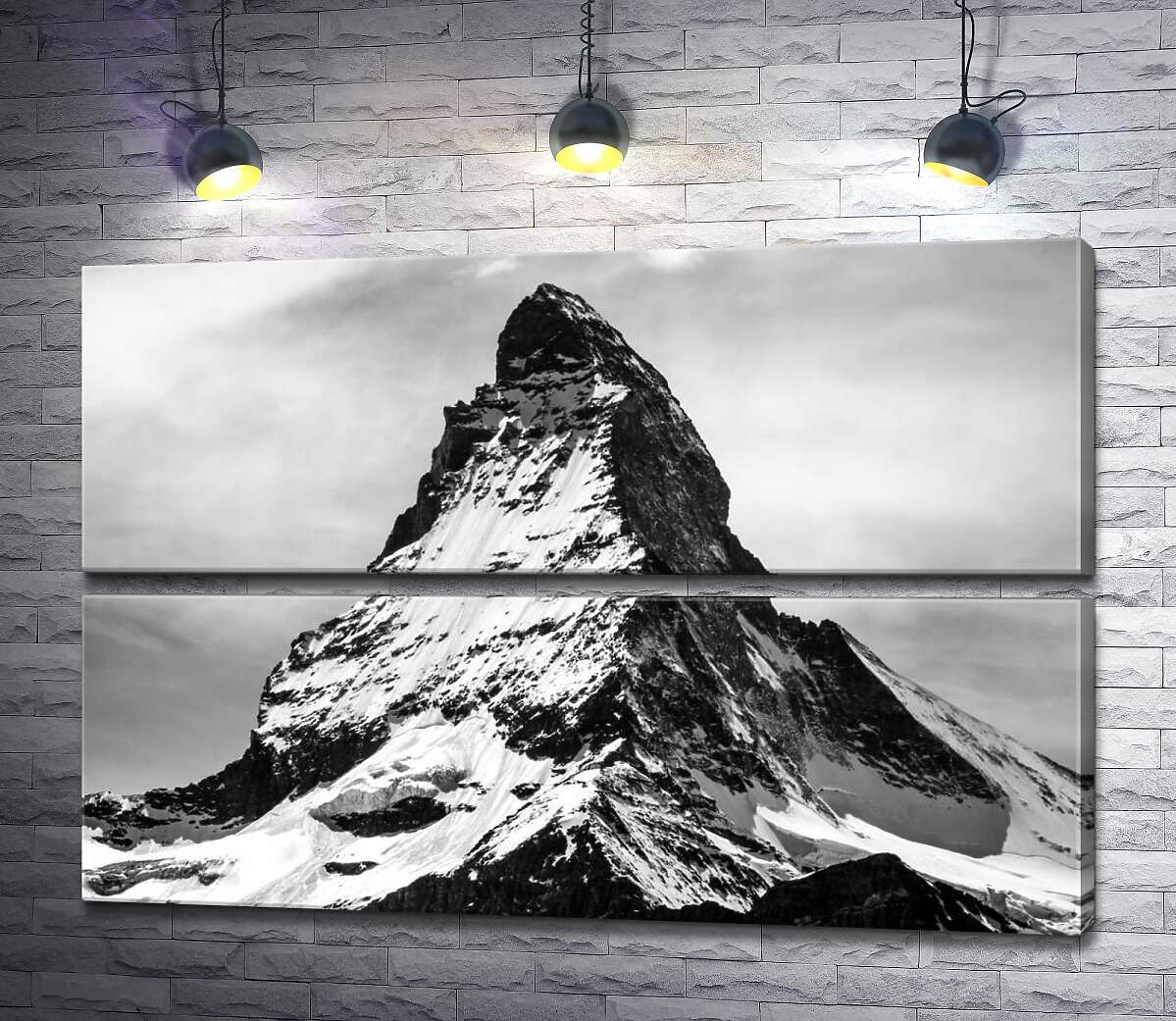 модульная картина Острый заснеженный шпиль горы Маттерхорн (Matterhorn) (Модуль №7)