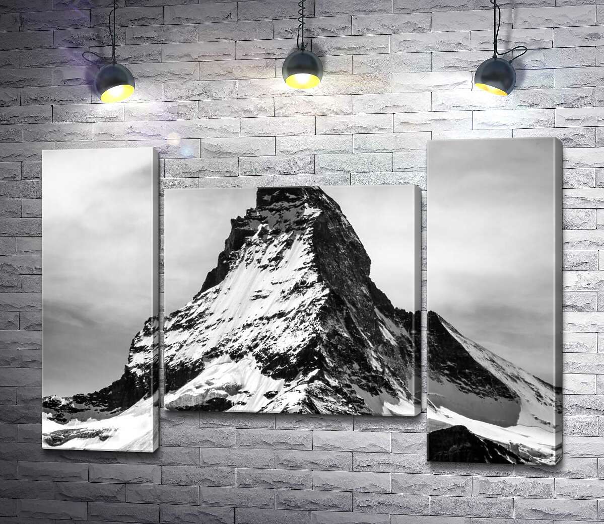 модульна картина Гострий засніжений шпиль гори Матергорн (Matterhorn) (Модуль №11)