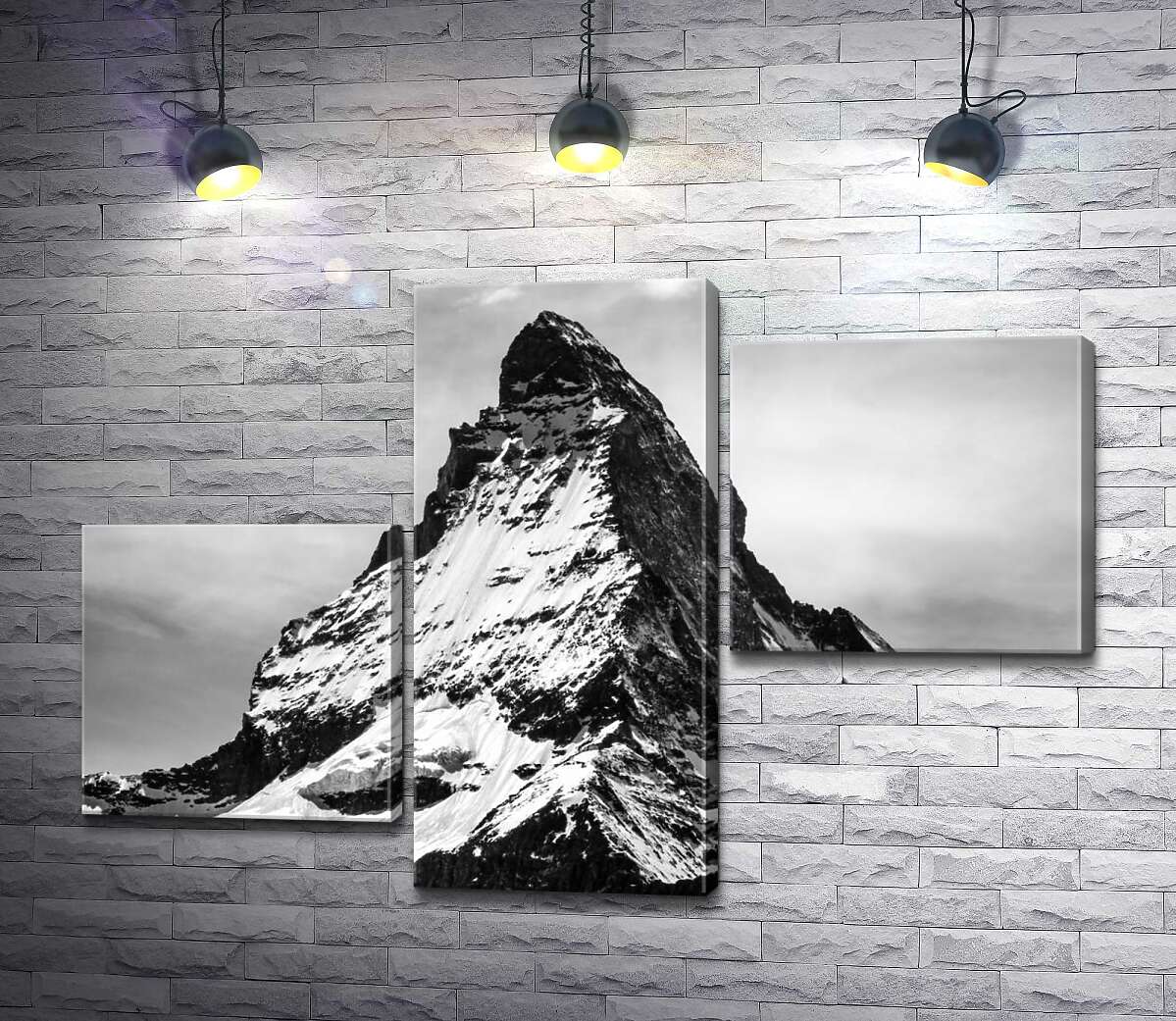 модульна картина Гострий засніжений шпиль гори Матергорн (Matterhorn) (Модуль №12)