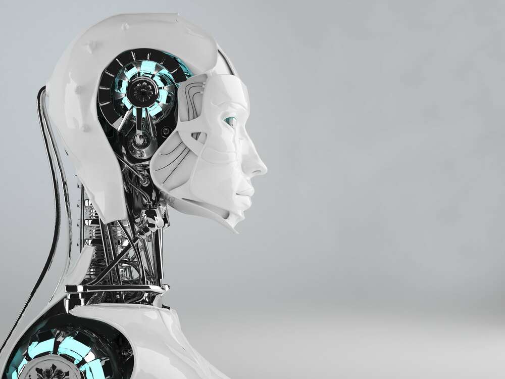 картина-постер Технології майбутнього у профілі робота