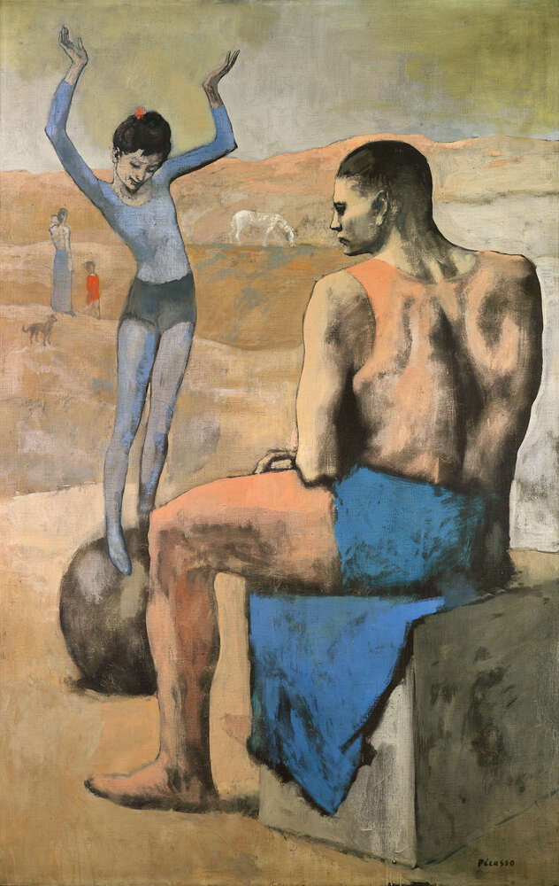 картина-постер Дівчинка на кулі (Girl on a Ball) - Пабло Пікассо (Pablo Picasso)