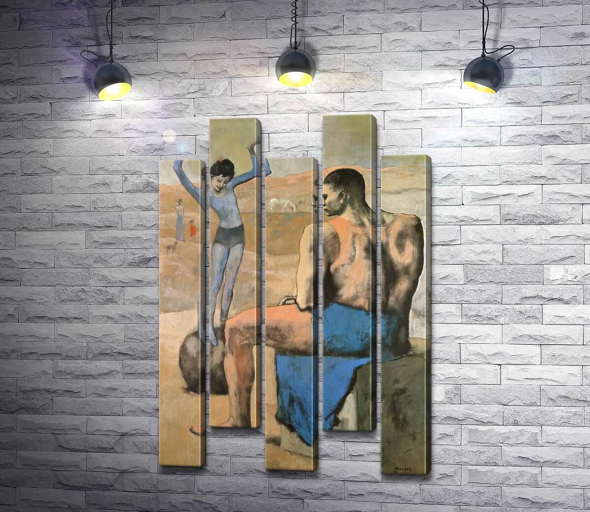 модульна картина Дівчинка на кулі (Girl on a Ball) (Модуль №30) - Пабло Пікассо (Pablo Picasso)