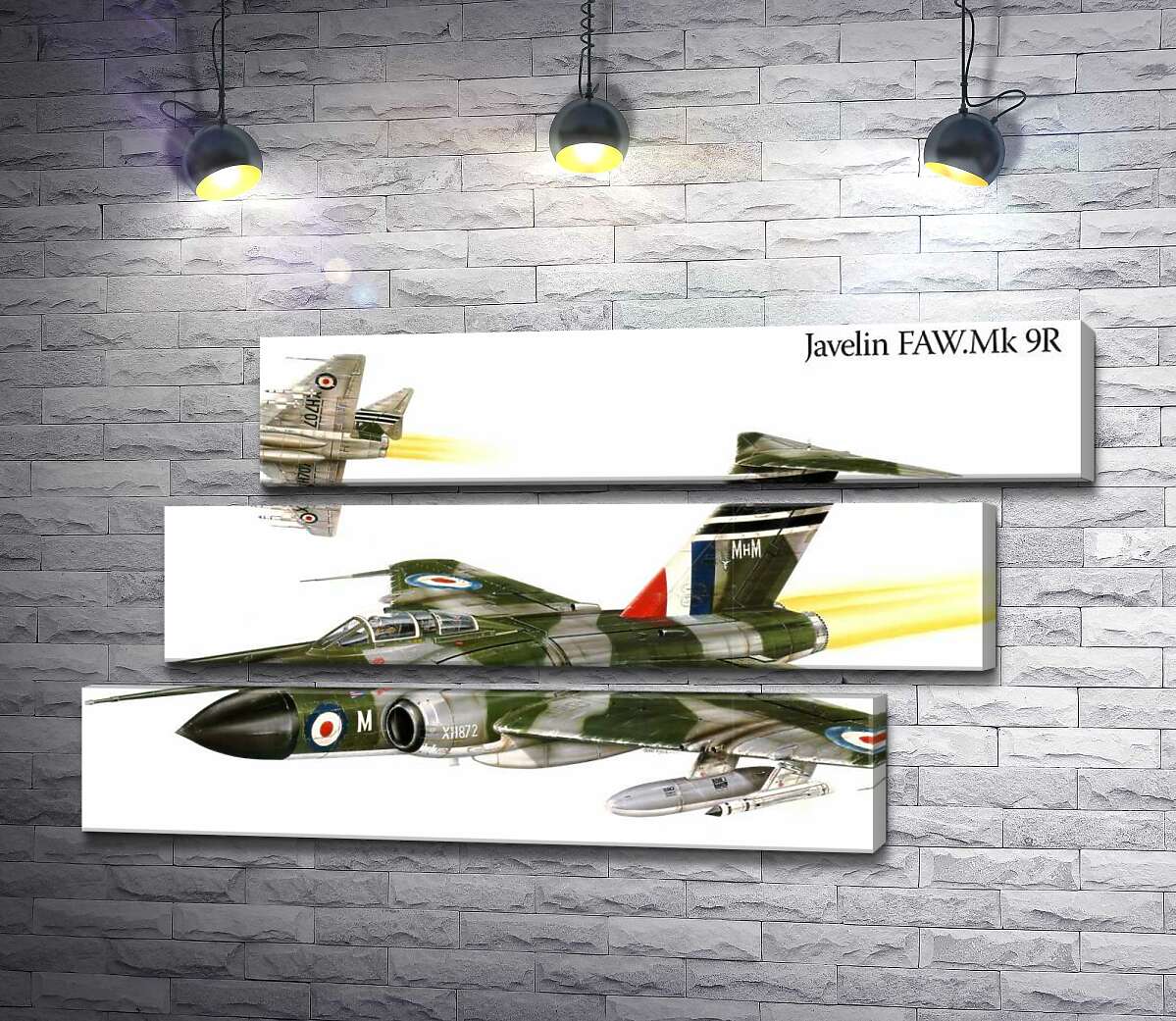 модульная картина Британское "Копье" (Javelin FAW.Mk 9R) самолет-истребитель (Модуль №17)